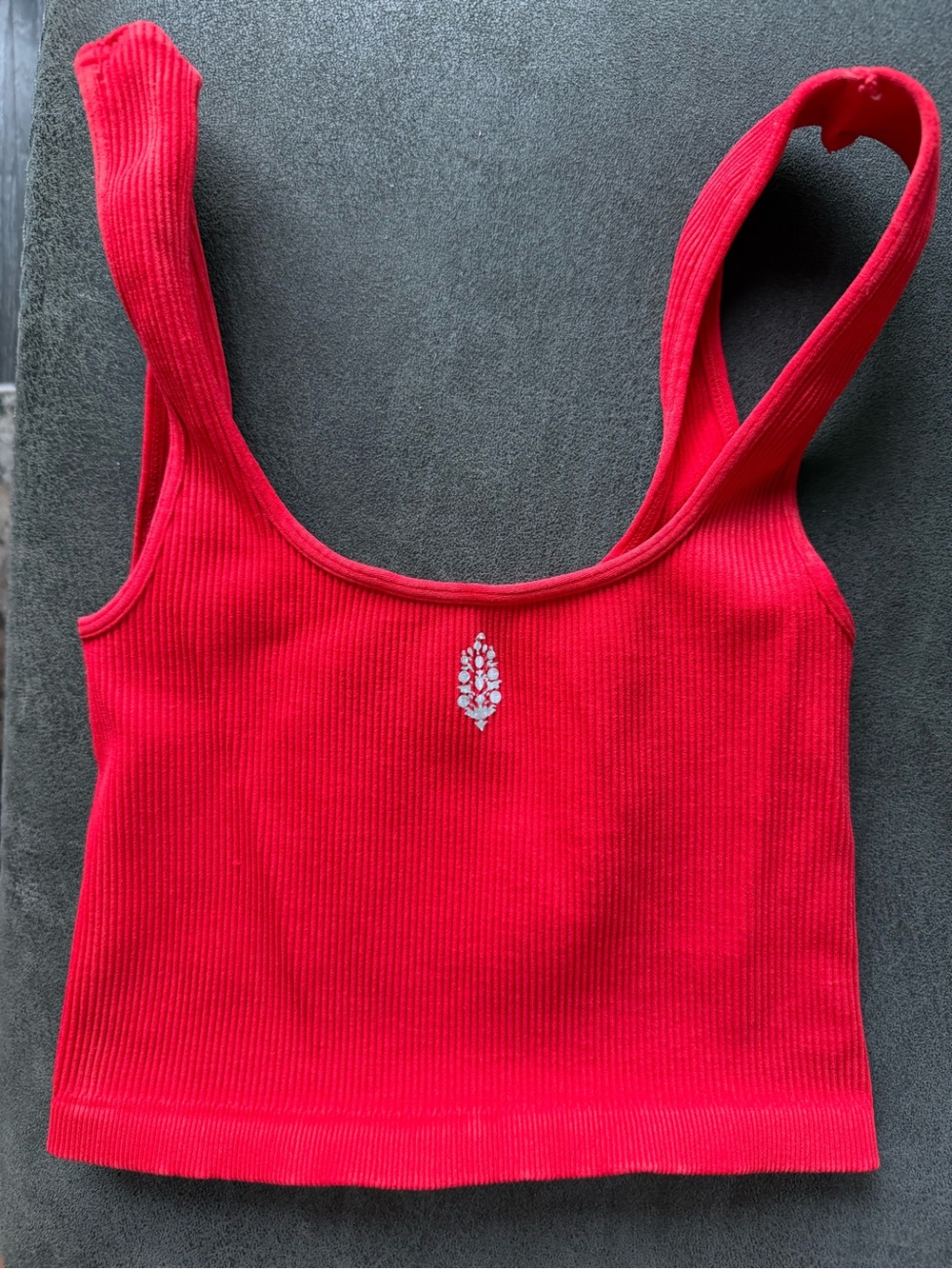 FP Movement by Free People Red Ribbed Cropped Tank